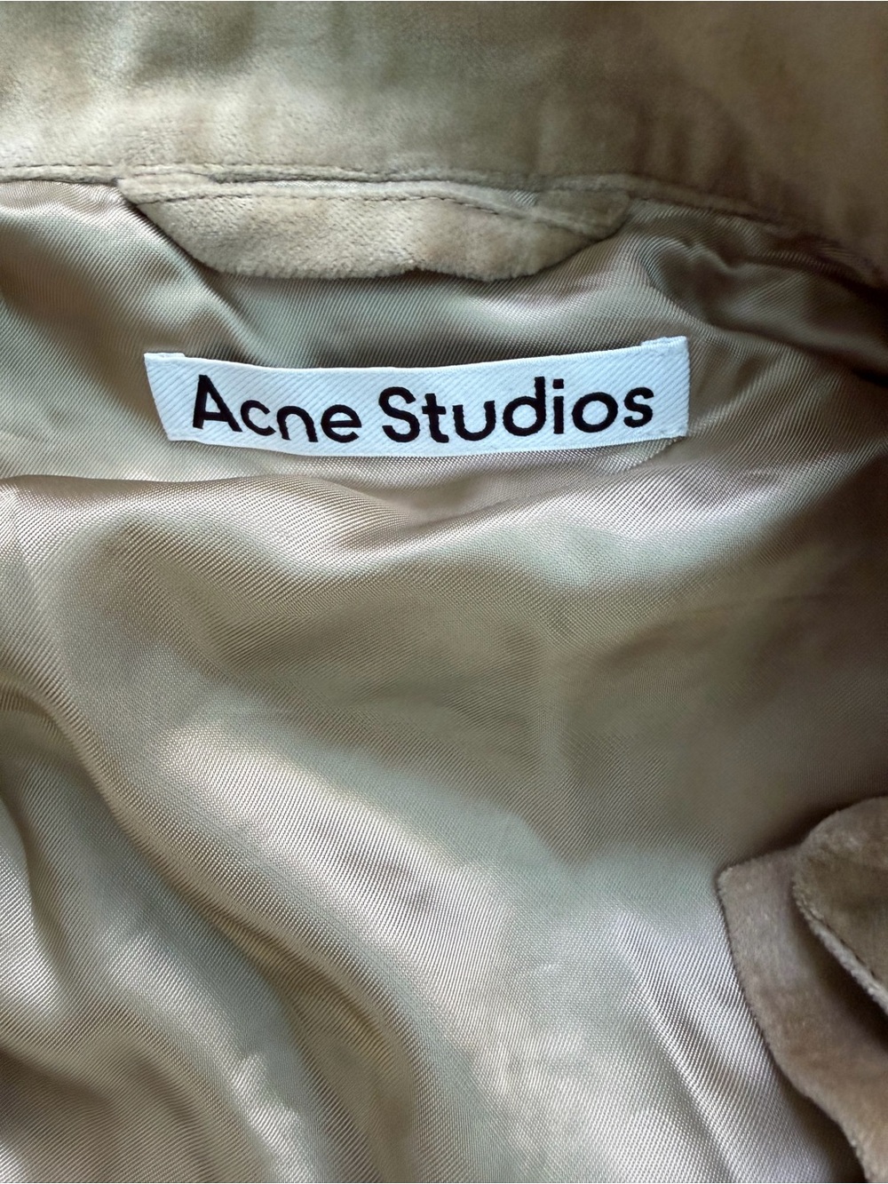 Acne Studios RUFFLE VELOUR JACKET MUD GREEN - Picture 5 of 7